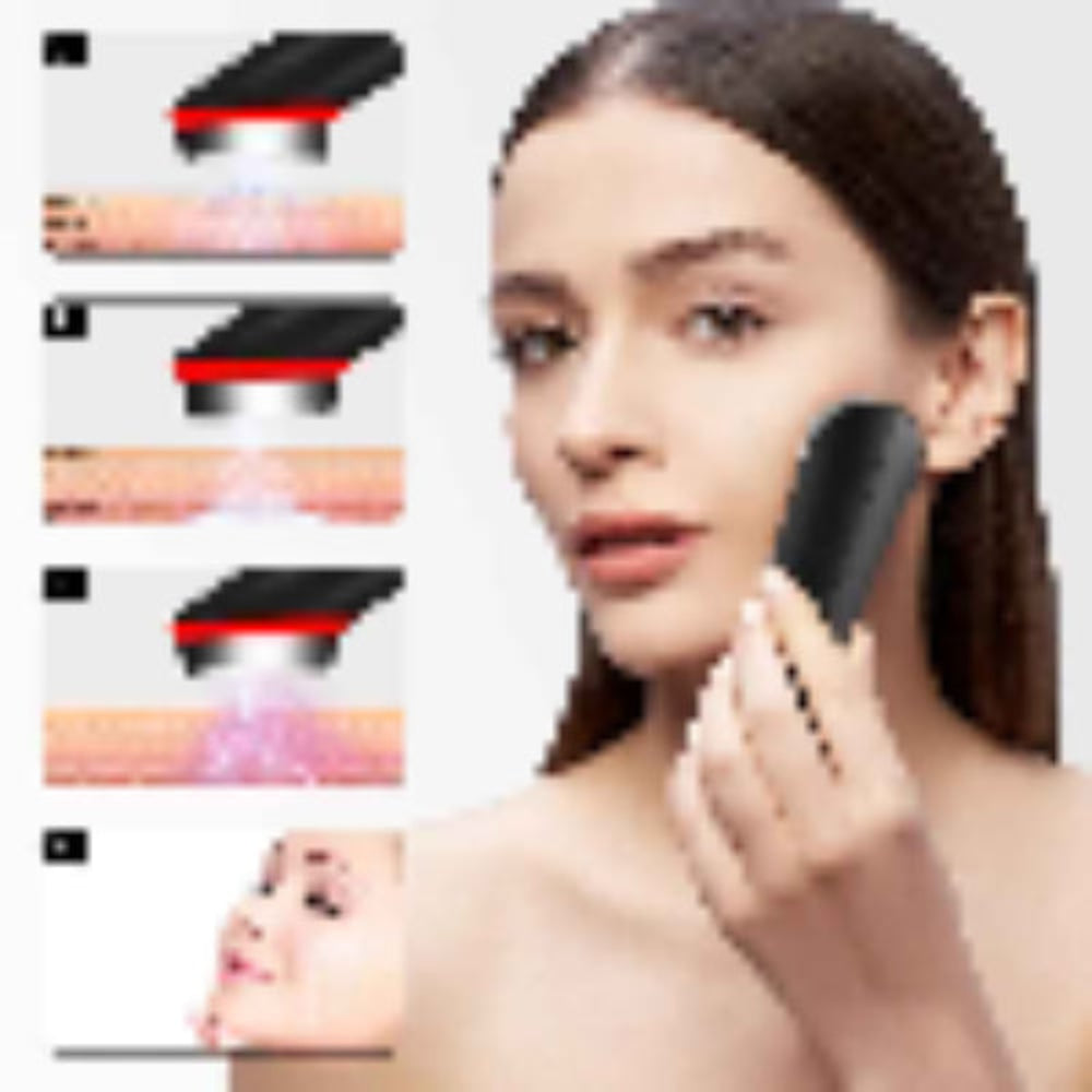 7 Colors Ager Booster Pro 6 In1 Lifting Face Neck Therapy Wand LED Vibration Massager Beauty Device Skincare & Blue Rejuvenation