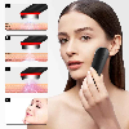 7 Colors Ager Booster Pro 6 In1 Lifting Face Neck Therapy Wand LED Vibration Massager Beauty Device Skincare & Blue Rejuvenation